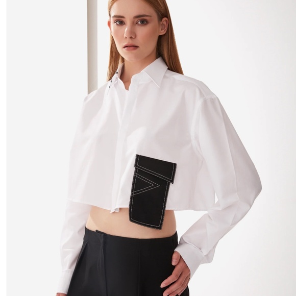 Crop Pocket Shirt - Picture 3 of 5